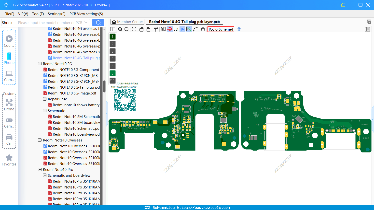 Xiaomi Redmi Note10 4G-Tail Plug Pcb Layer